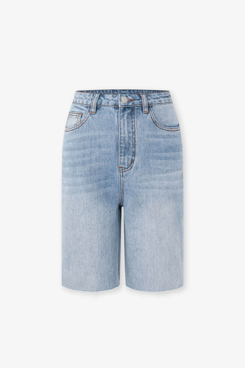 水洗五分牛仔褲