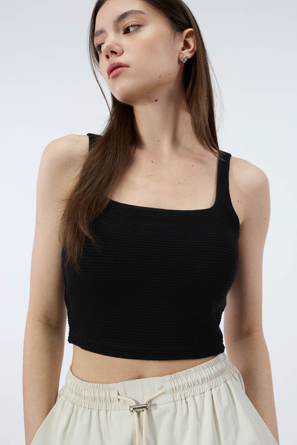 鬆餅格Bra Top背心