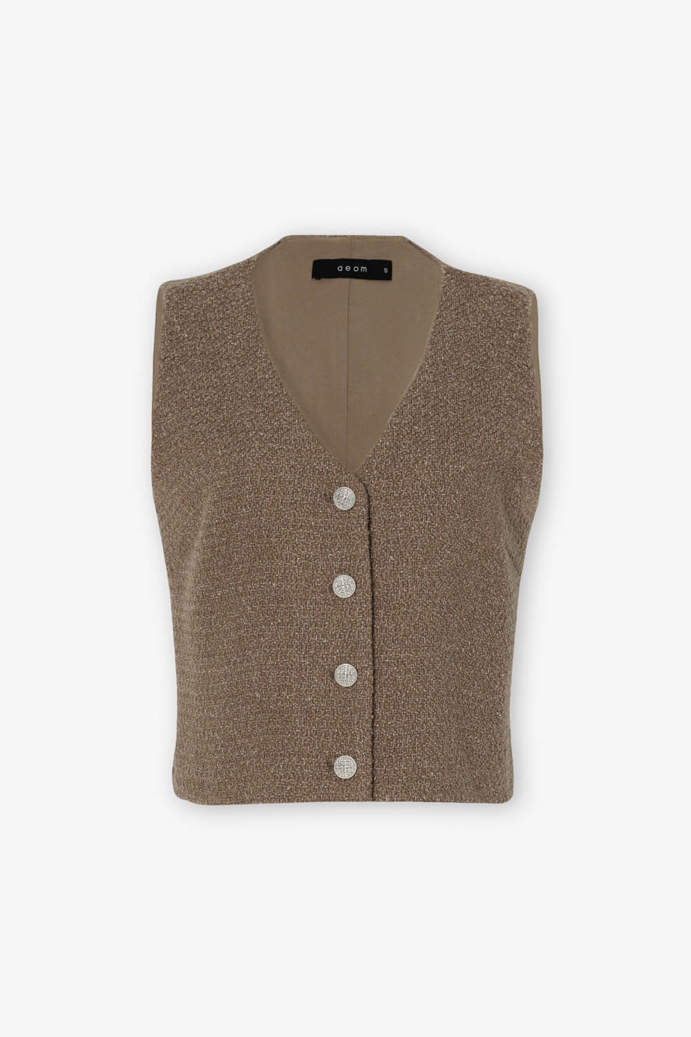 花呢開釦背心
