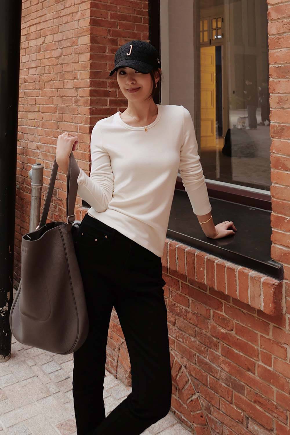 圓領雙面絨上衣