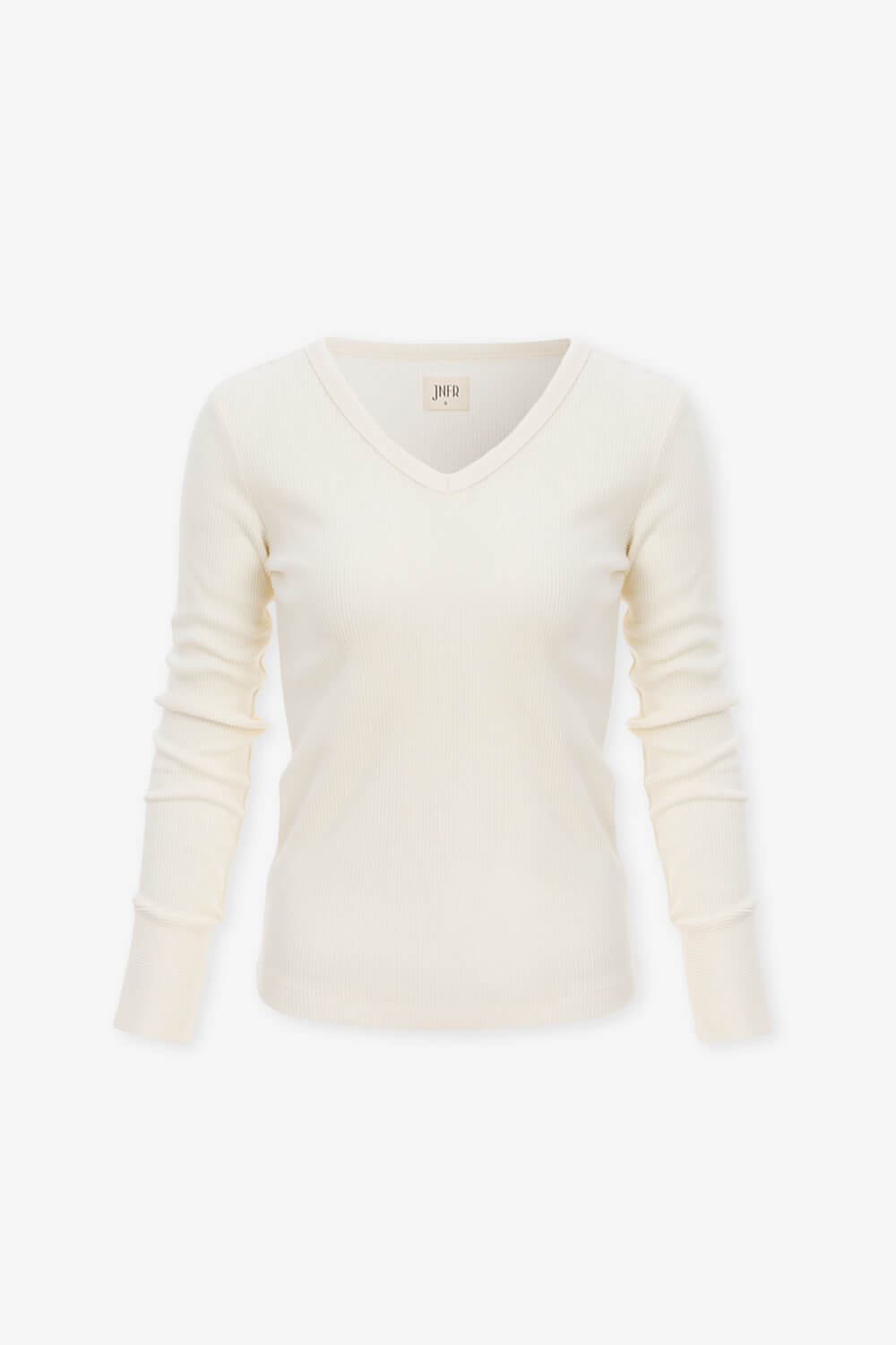 V領彈性袖開衩上衣