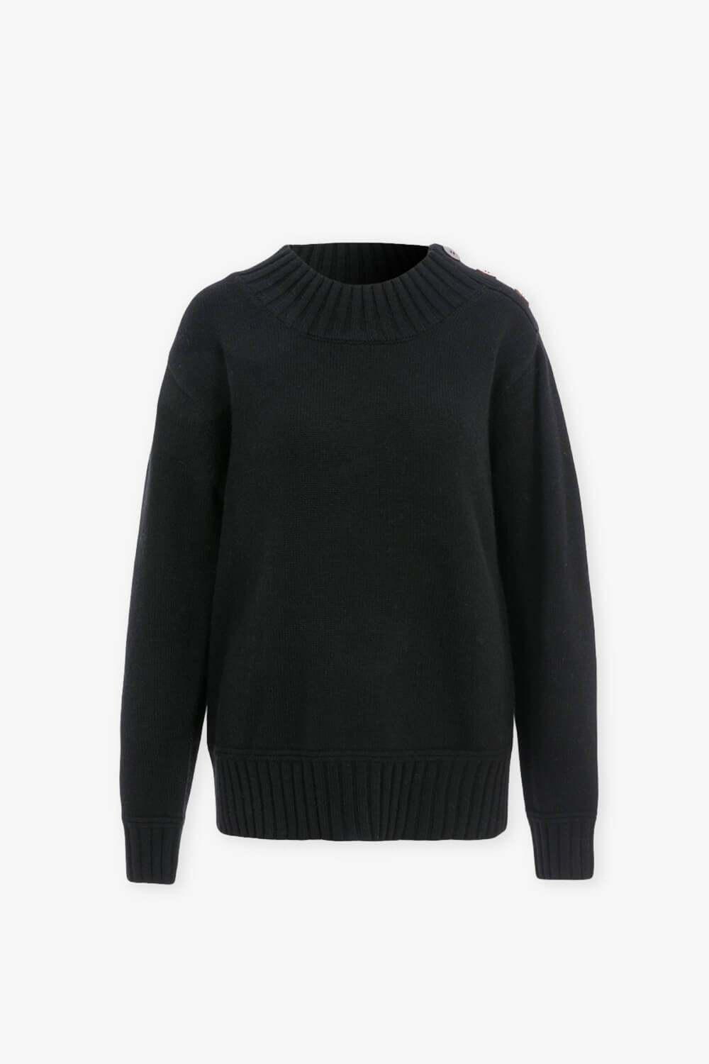 肩排釦針織毛衣