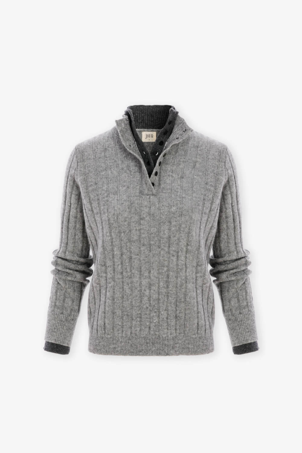 假兩件雙色羊毛衫