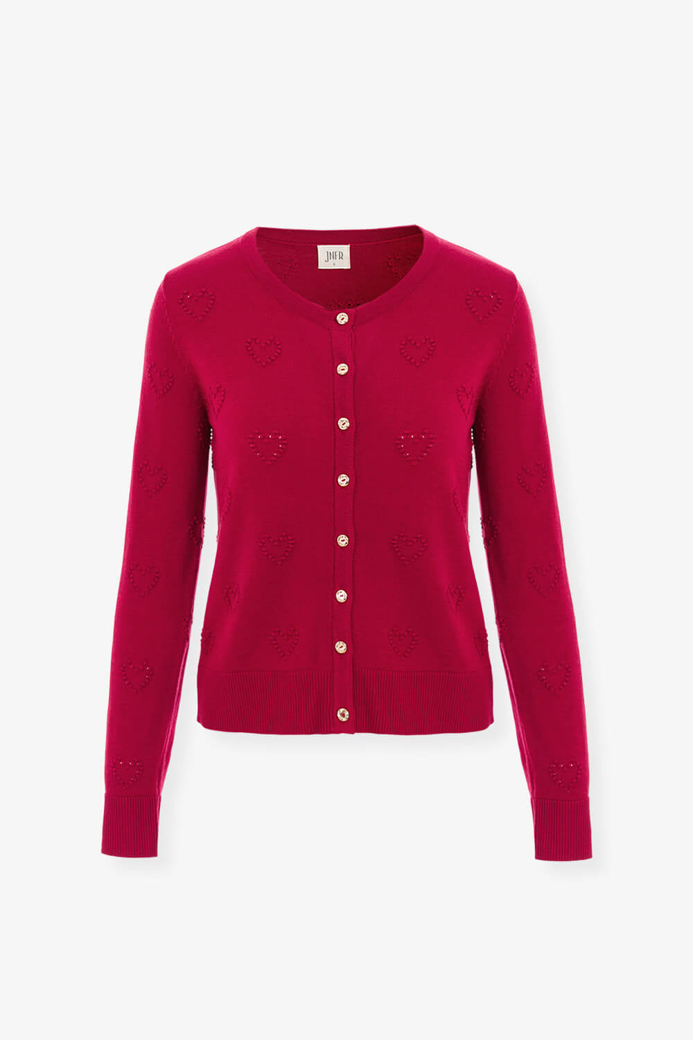 立體愛心針織開襟衫