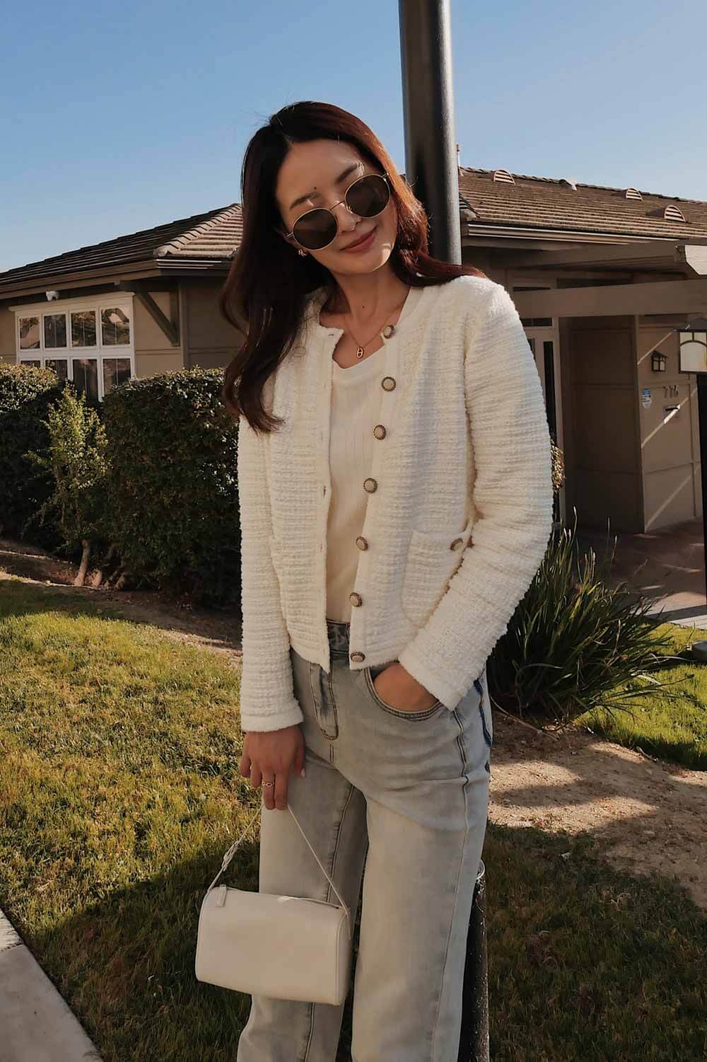 立體織紋棉質針織衫