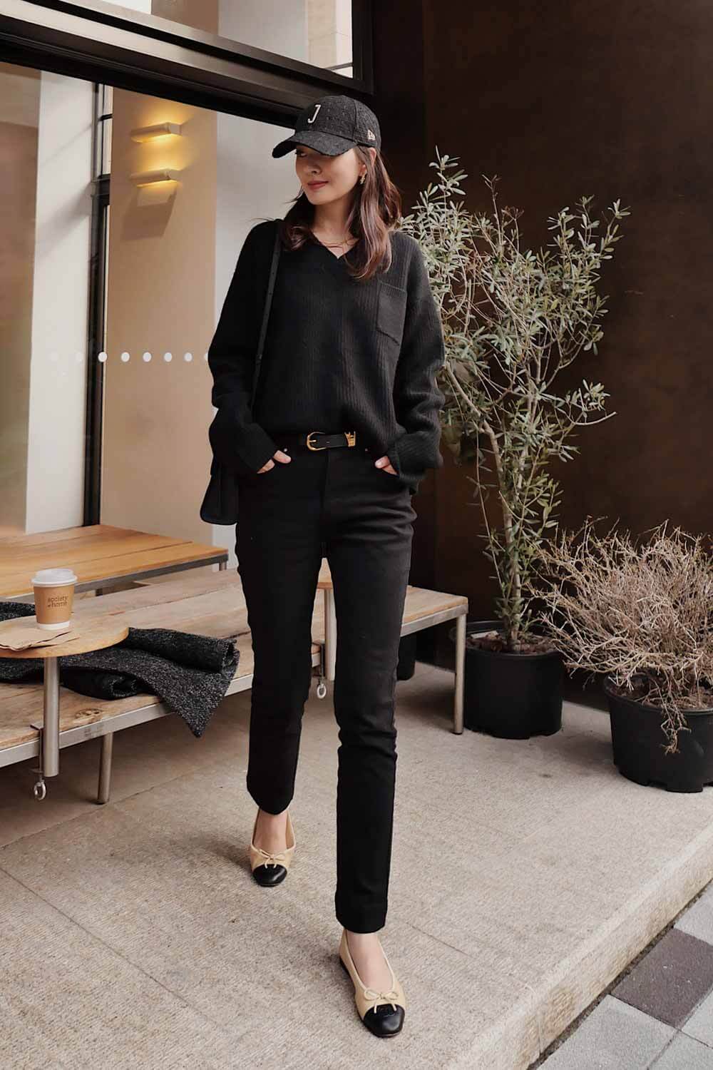 內刷毛窄管休閒褲