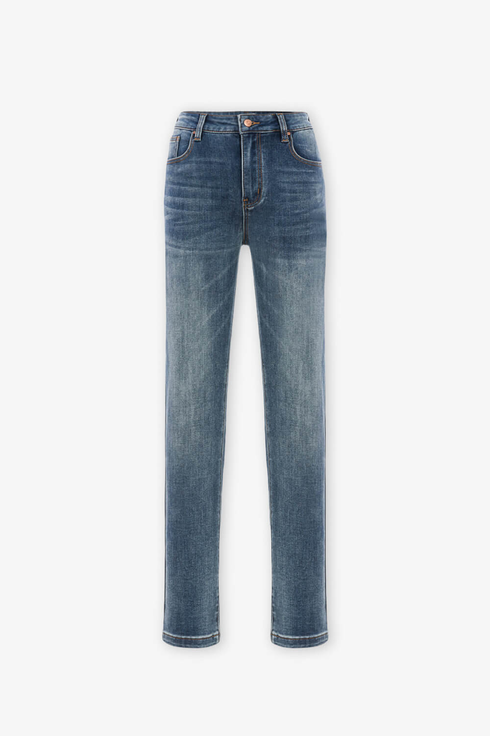 內刷毛直筒牛仔褲