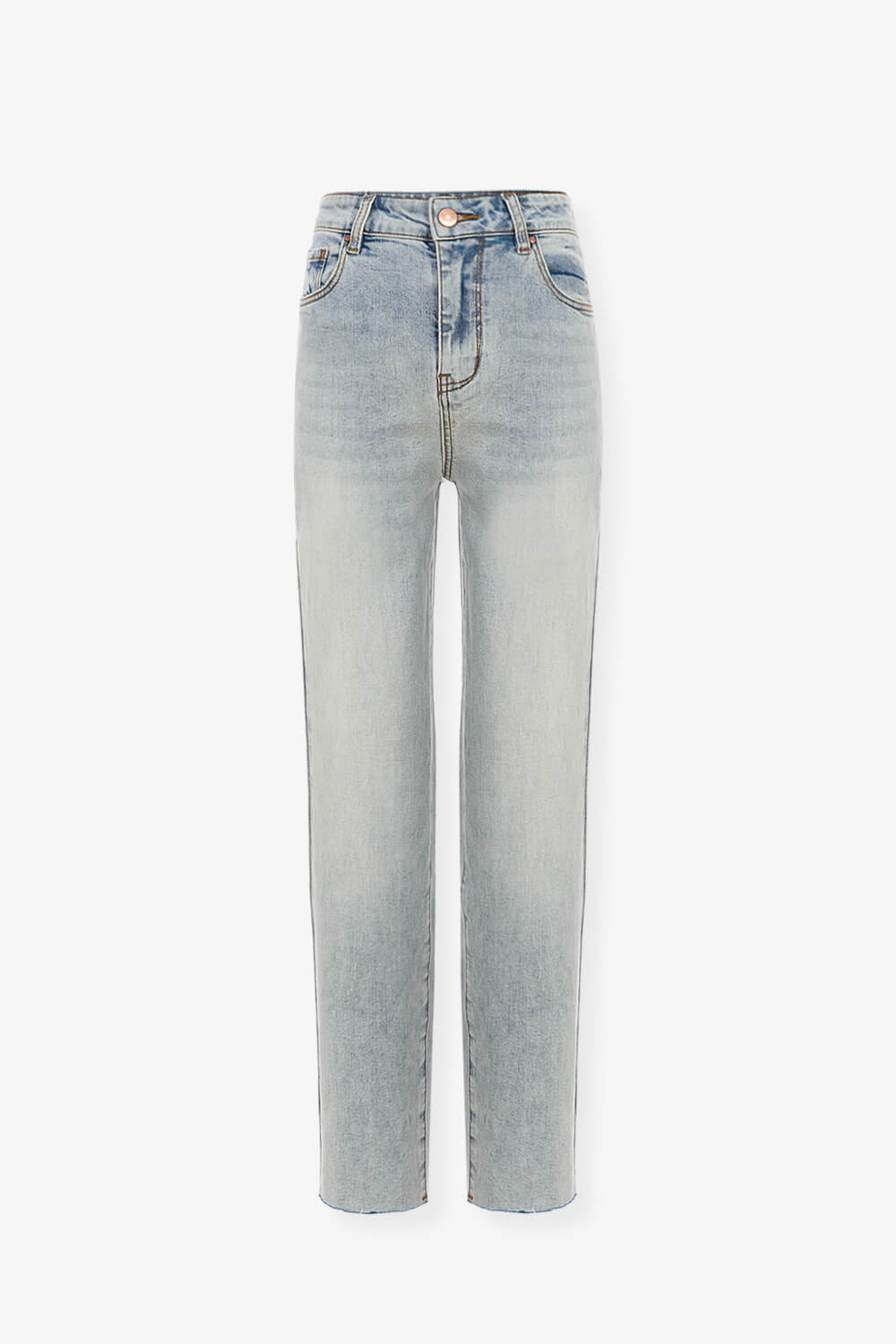 後口袋配色彈性牛仔褲