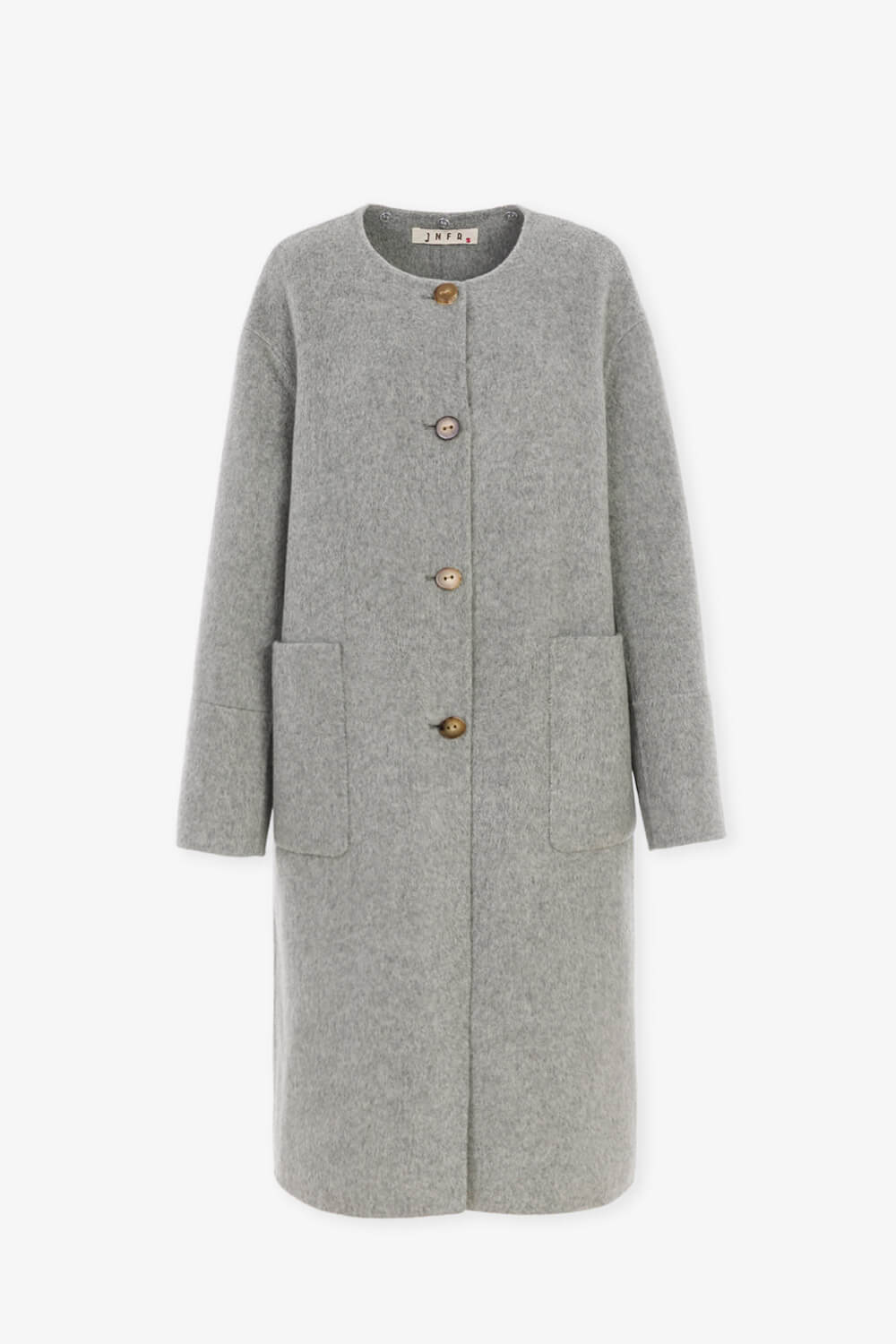 羊絨混紡連帽可拆式大衣