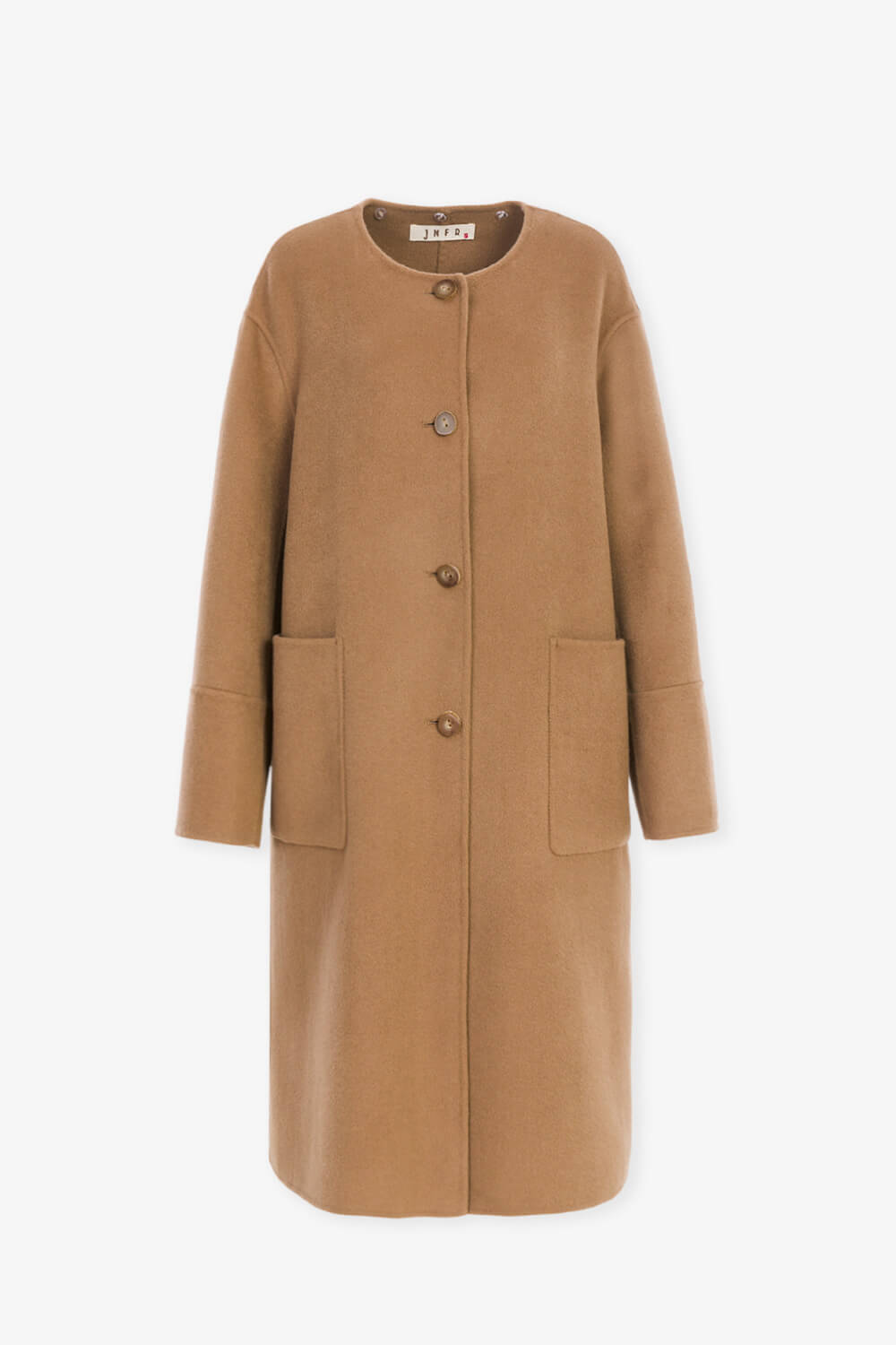 羊絨混紡連帽可拆式大衣