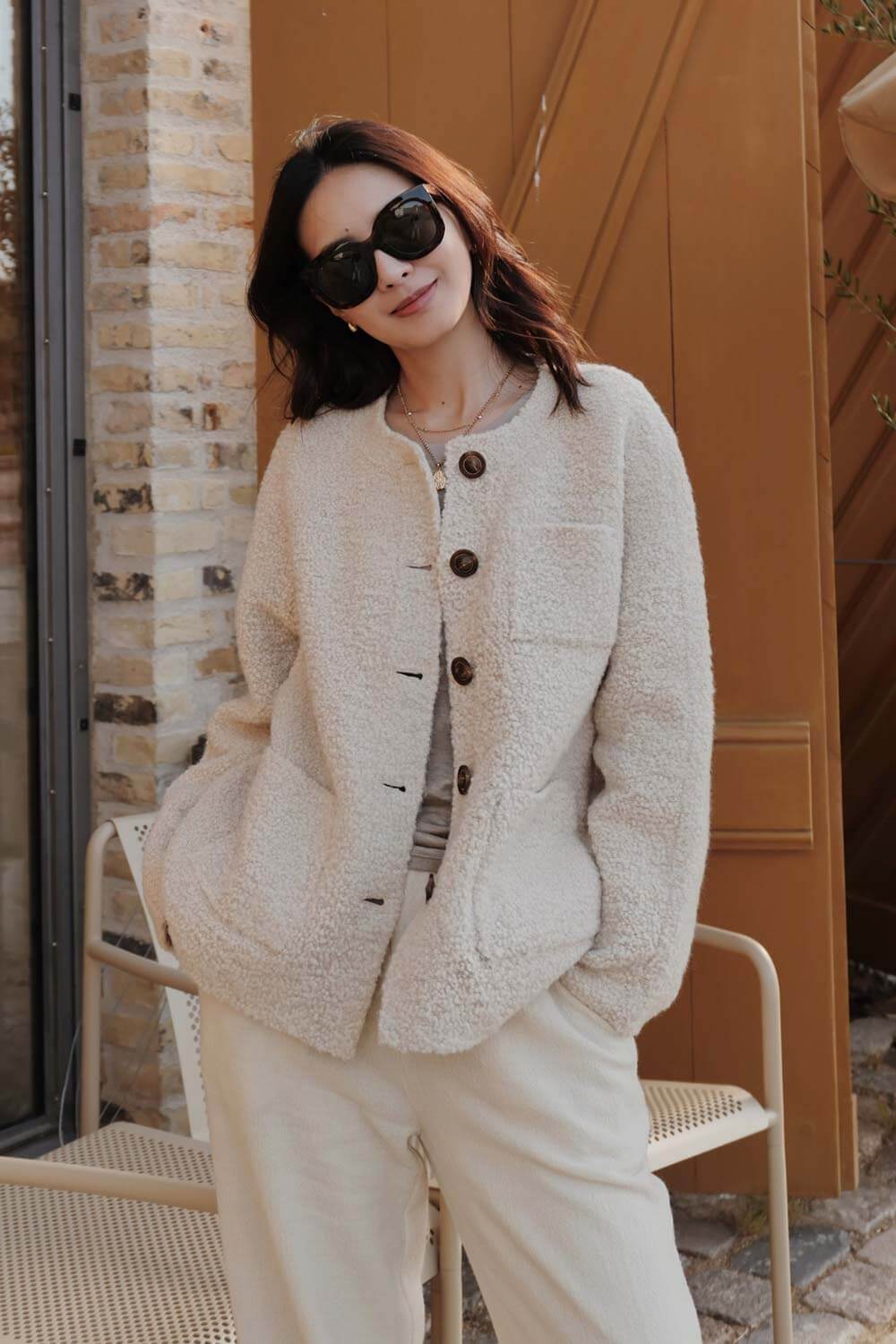 雙面穿羊毛連袖外套