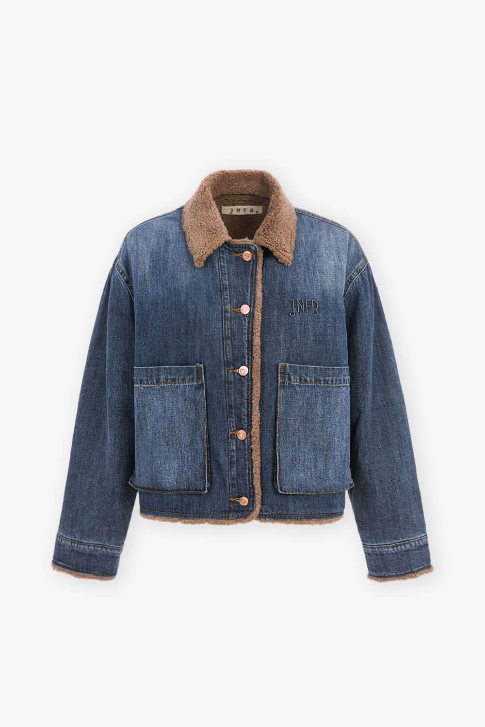 內絨毛鋪棉牛仔外套