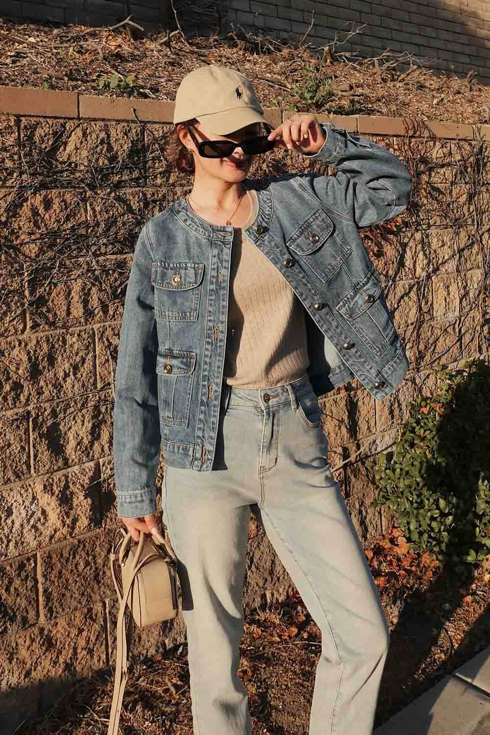 水洗仿舊牛仔外套