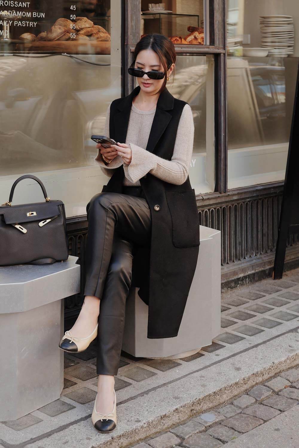 羊毛長版西裝背心