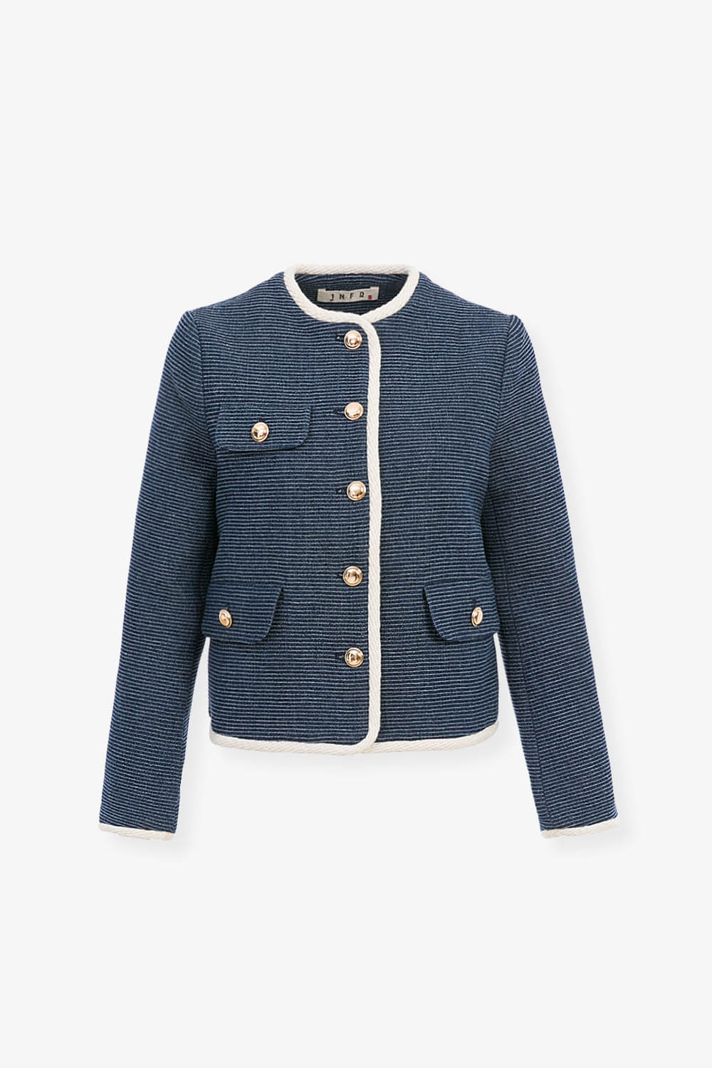 圓領花邊金釦外套