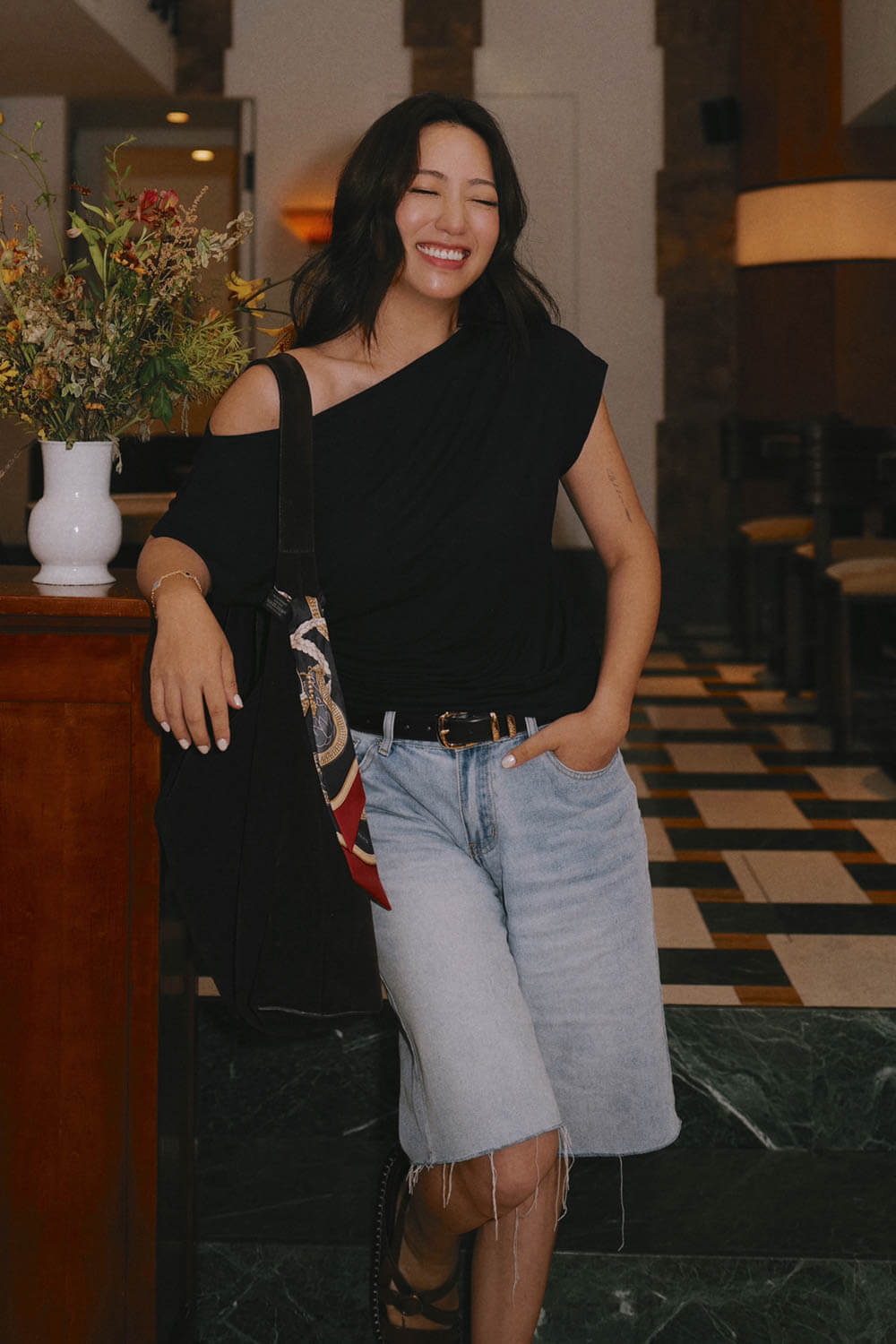 摺飾寬鬆休閒上衣