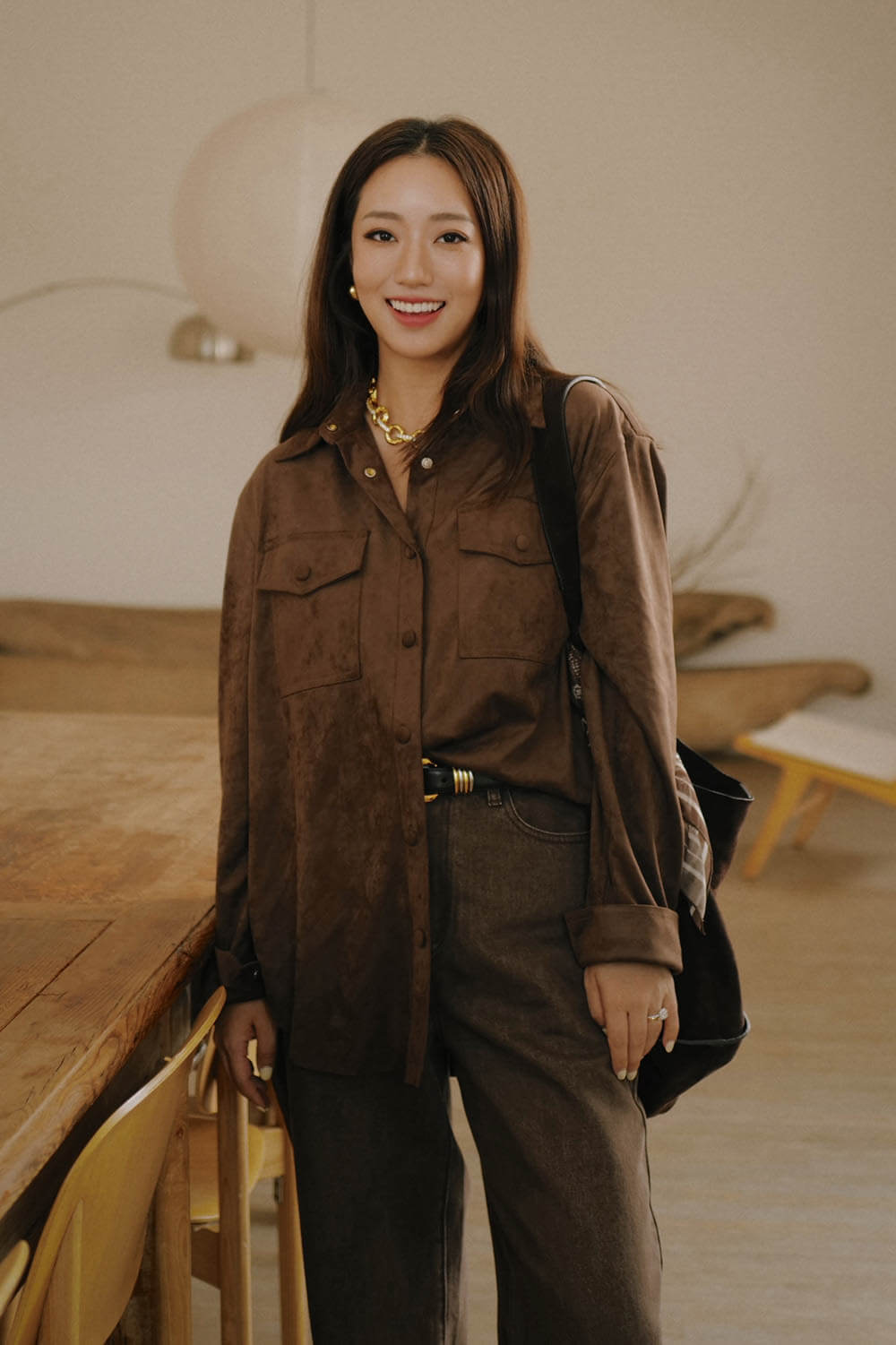 可可麂皮襯衫 可可麂皮襯衫