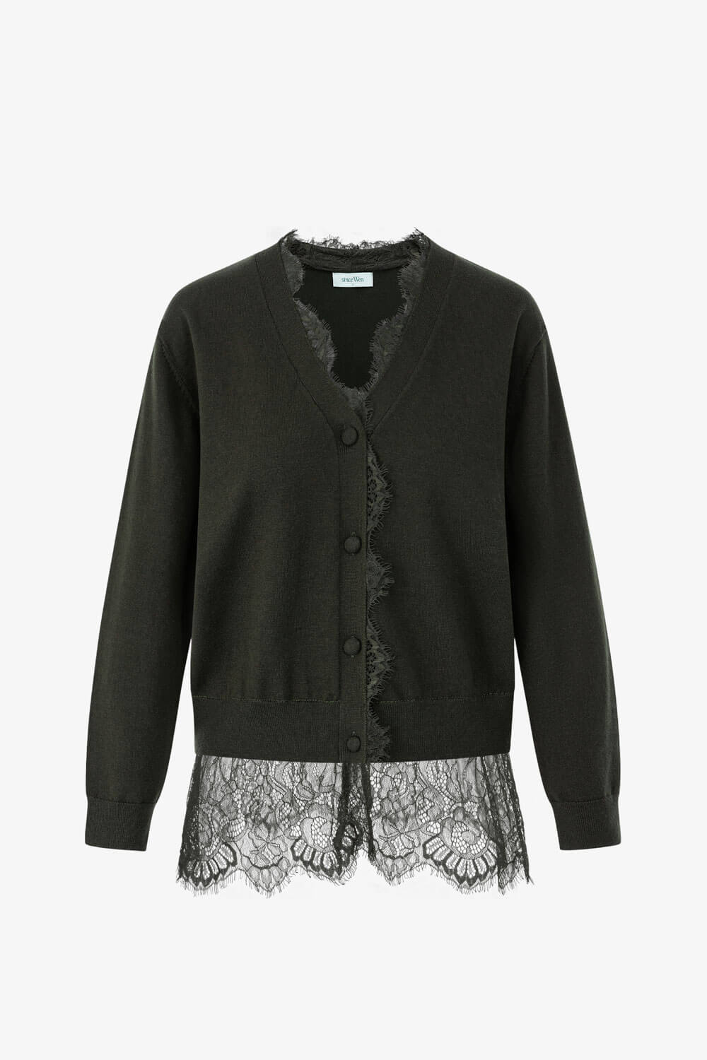 法式蕾絲針織罩衫