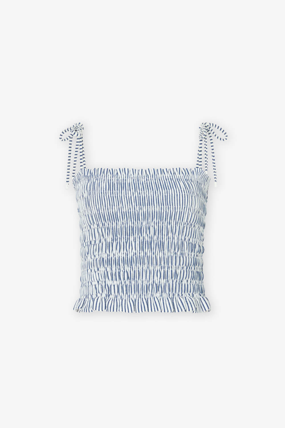 肩綁帶條紋背心