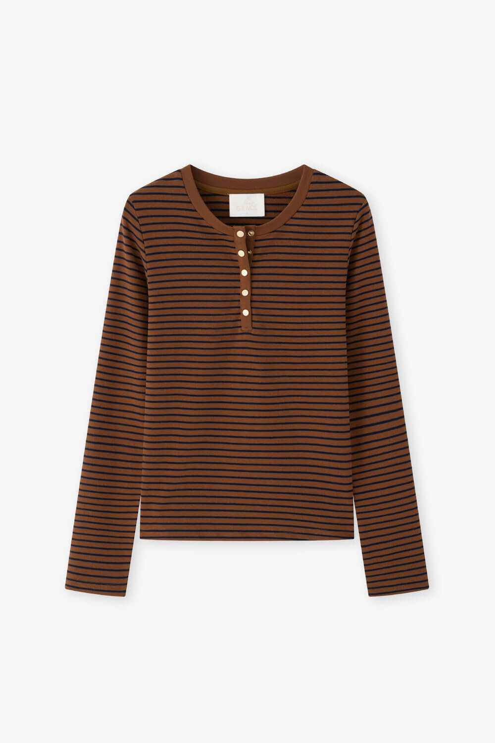 半開襟條紋上衣 半開襟條紋上衣