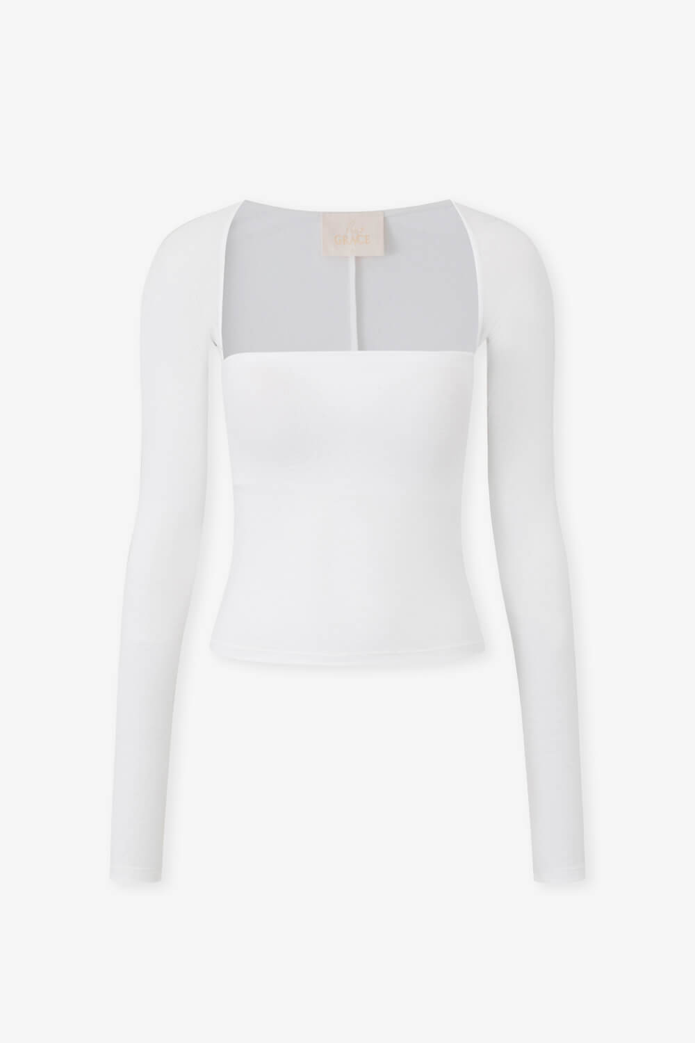 平口削肩長袖BRATOP