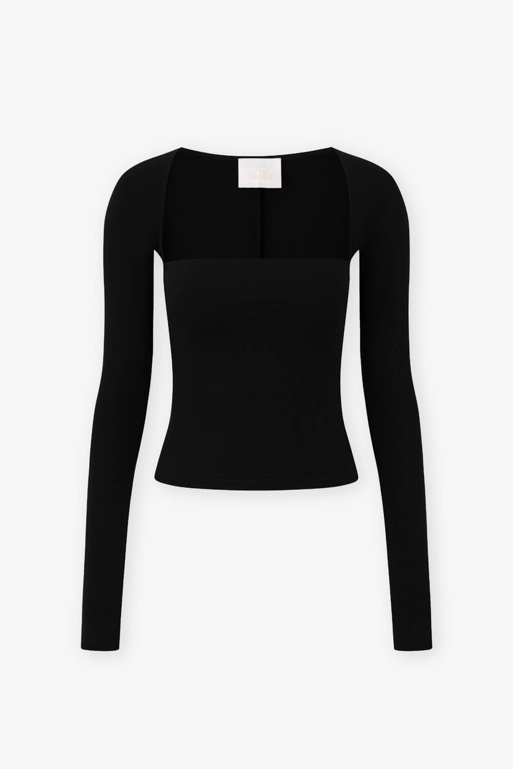 平口削肩長袖BRATOP