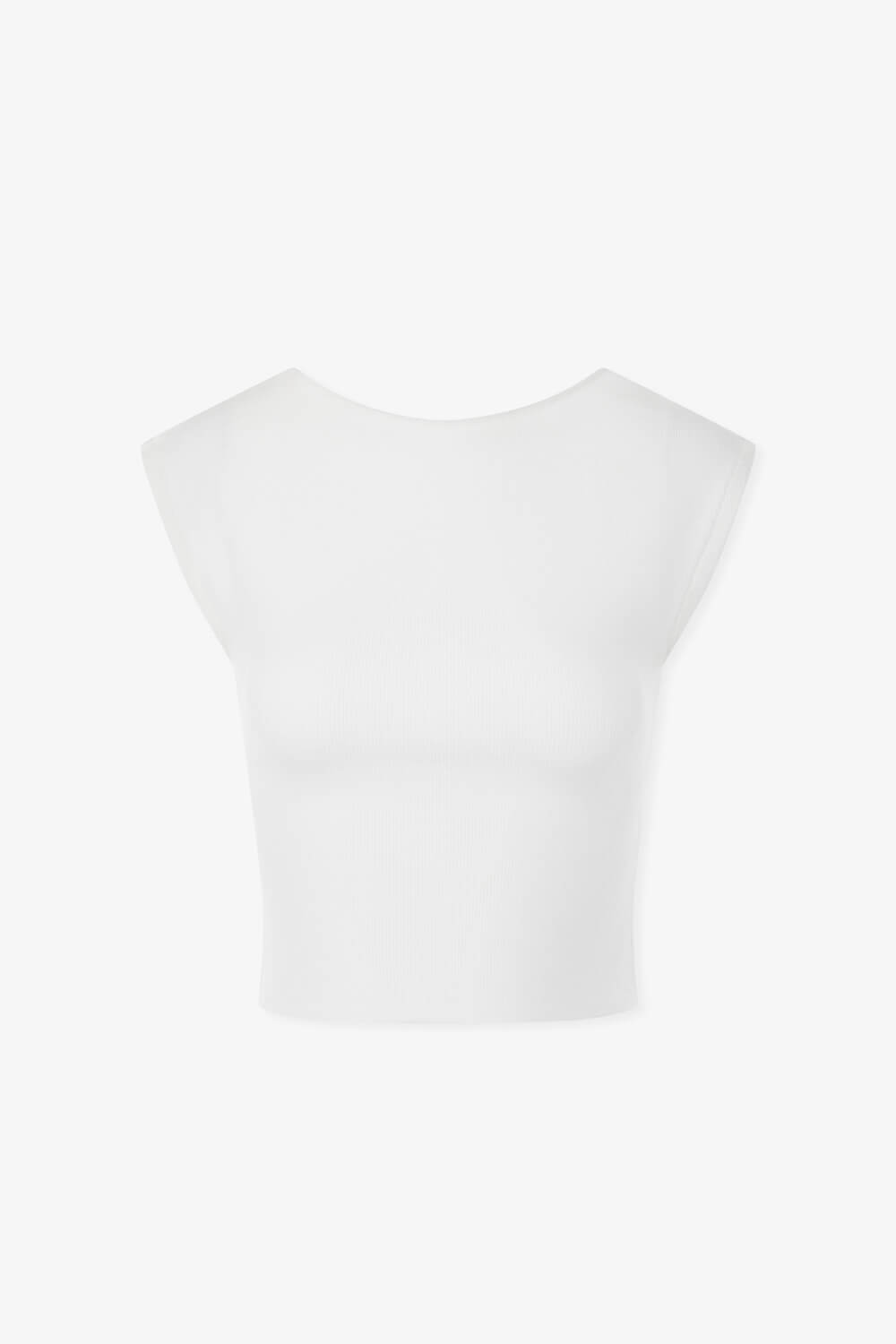 連袖露背針織上衣