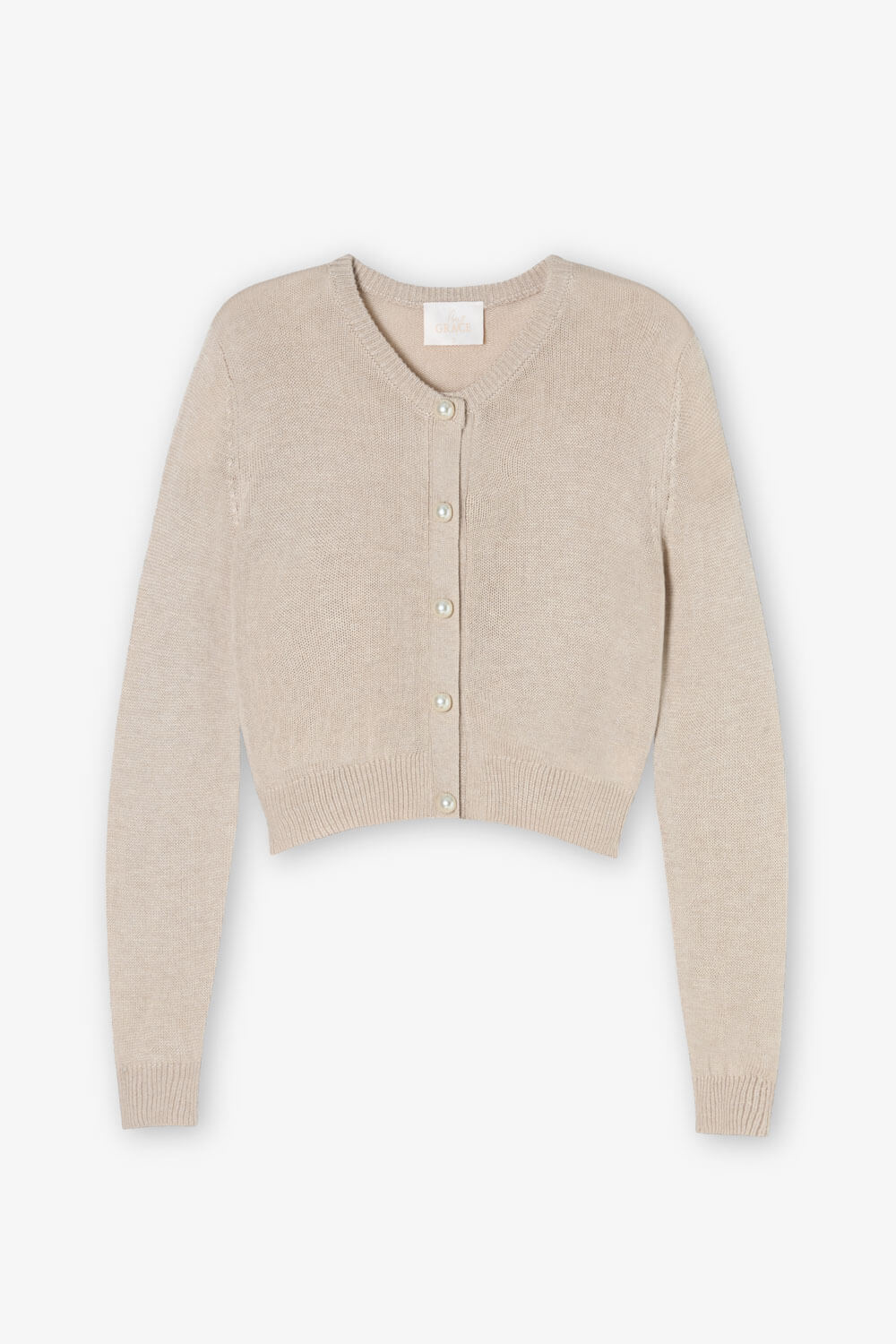 圓領寬鬆針織外套