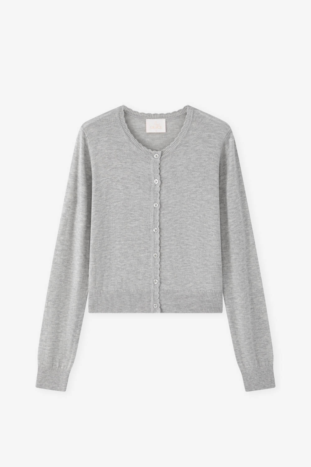 花瓣領開襟針織衫