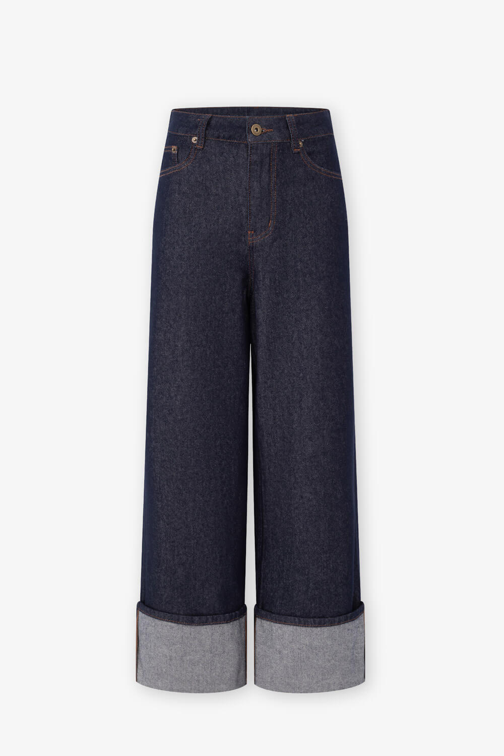 調節直筒原色牛仔褲