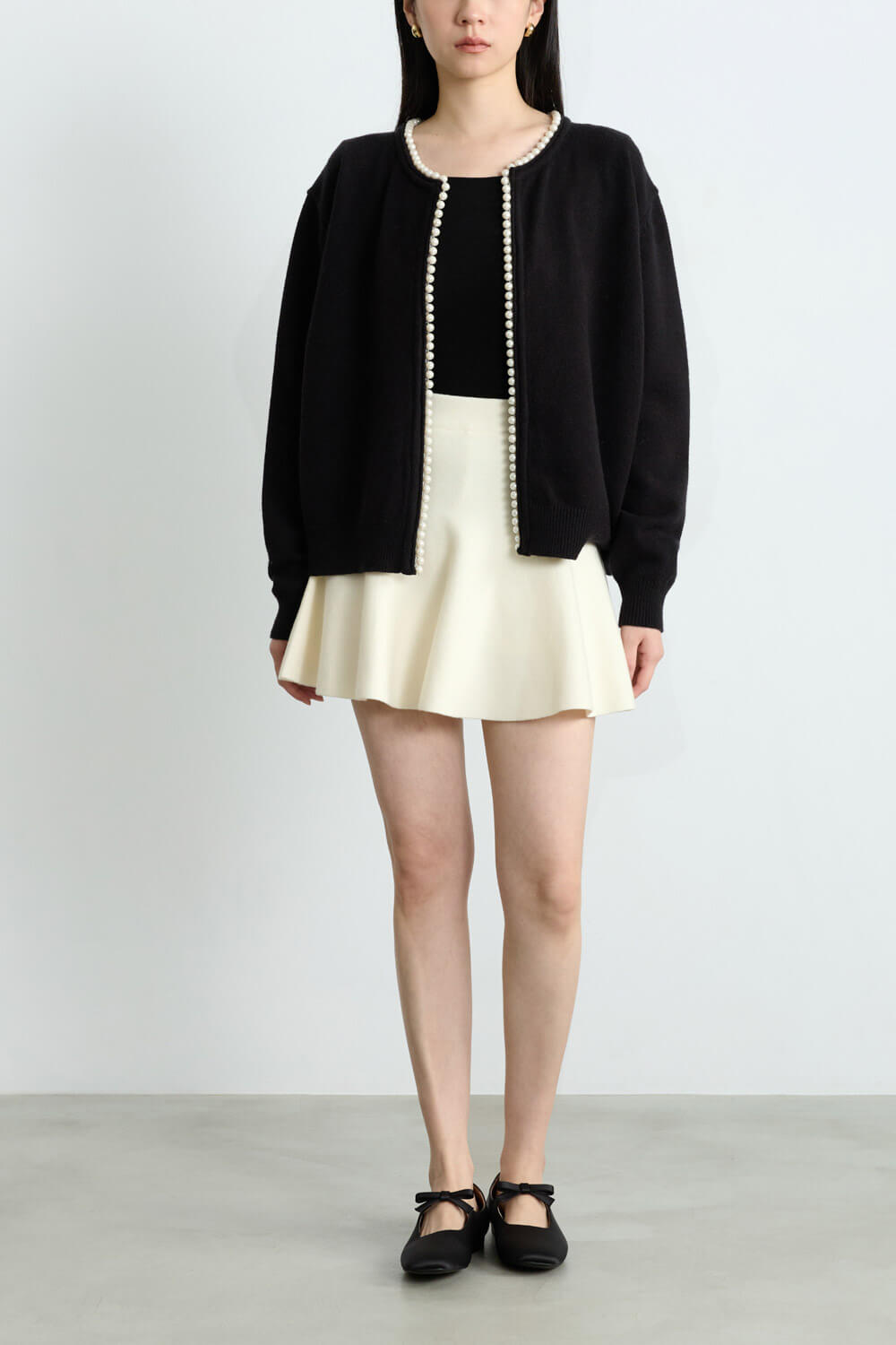 傘擺羊毛針織裙褲