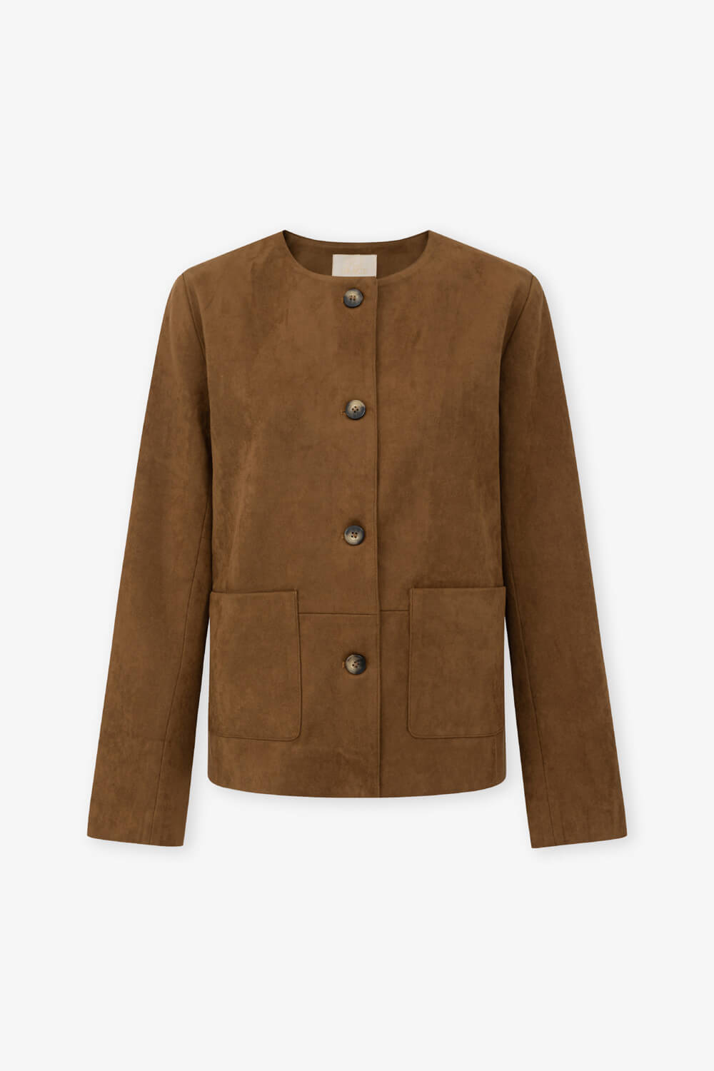 圓領麂皮外套 圓領麂皮外套