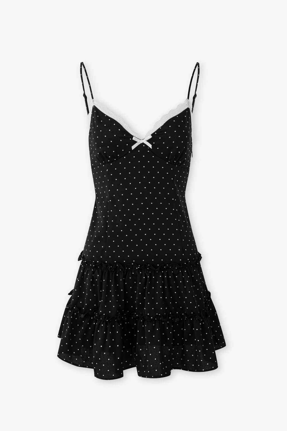 點點雪紡短洋裝