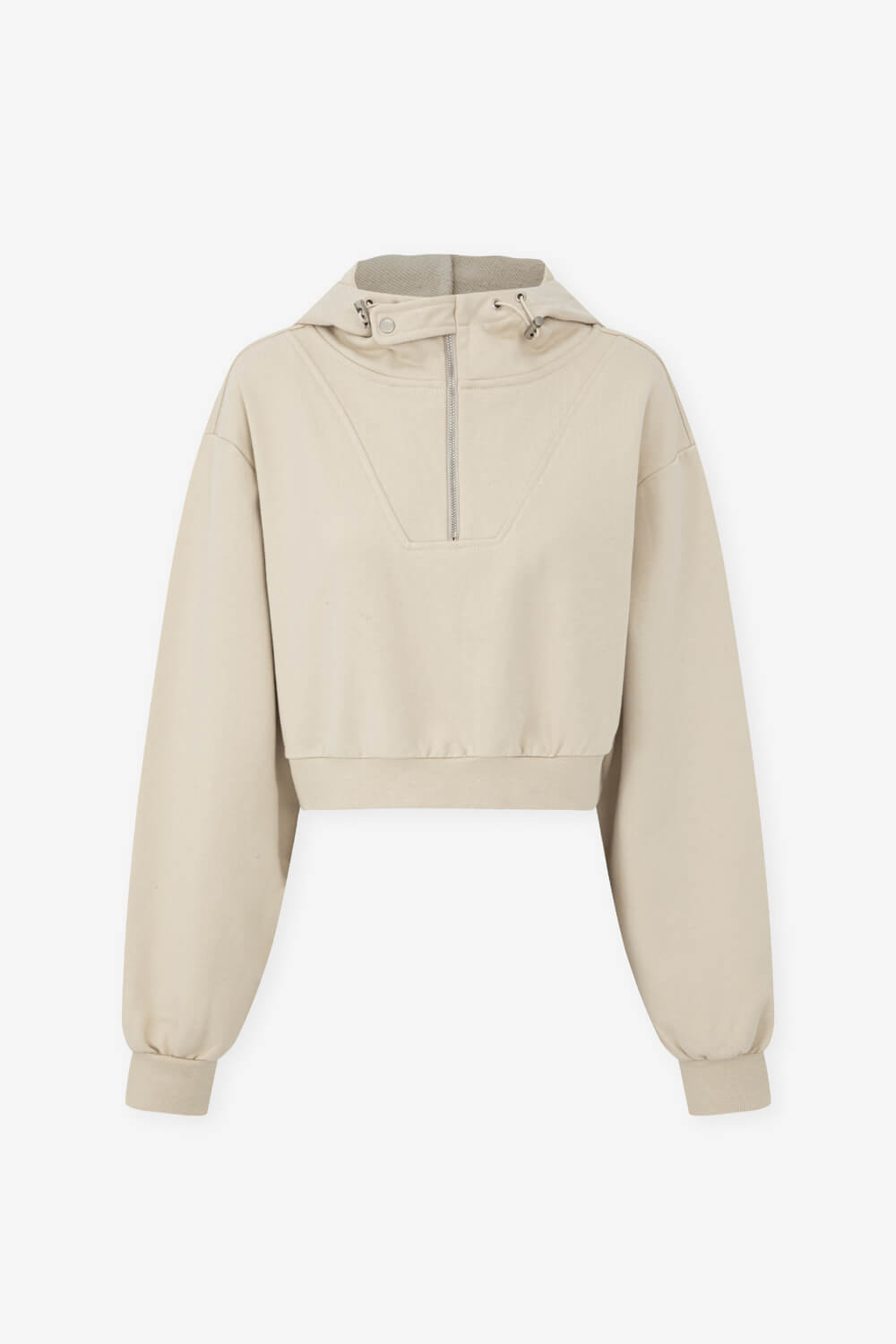 半門襟連帽衛衣