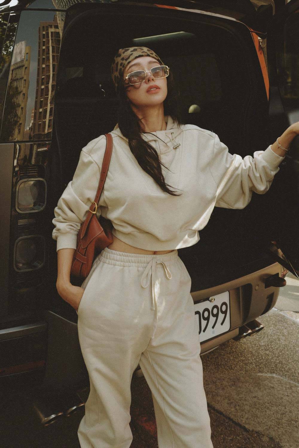 半門襟連帽衛衣