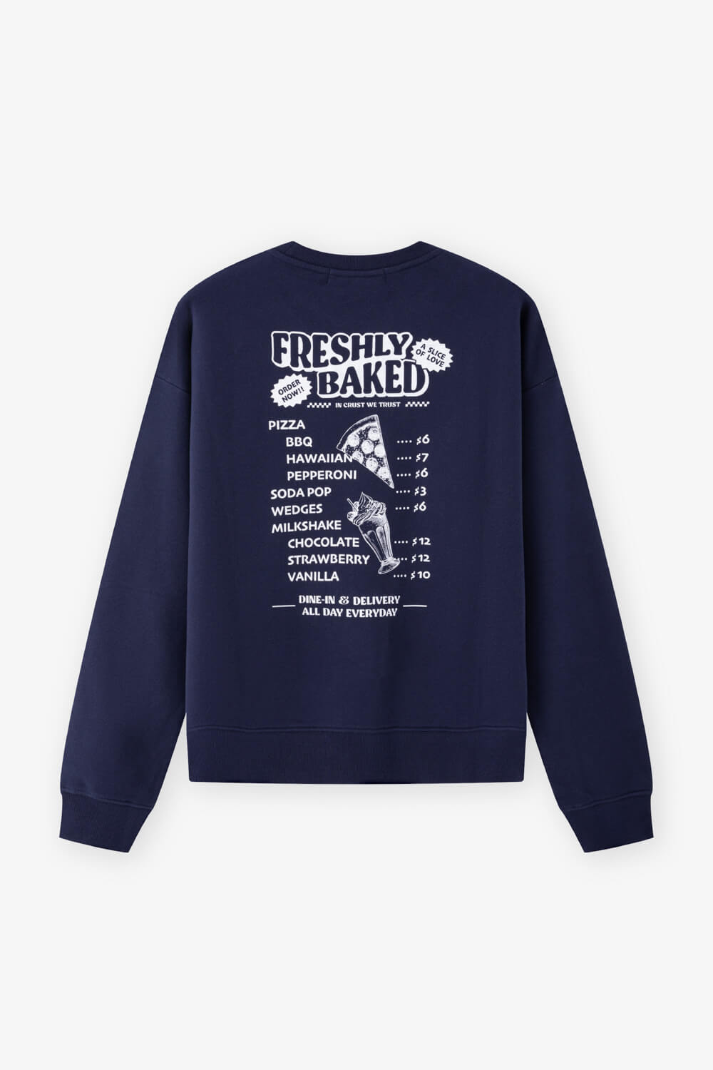 PIZZA菜單印花衛衣