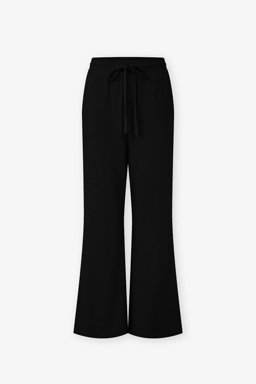 抽繩坑條微喇叭褲 抽繩坑條微喇叭褲