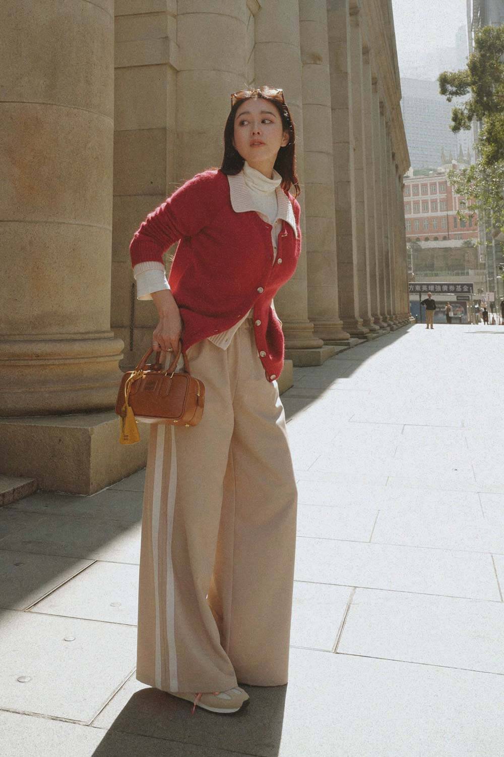 裝飾邊西裝寬褲