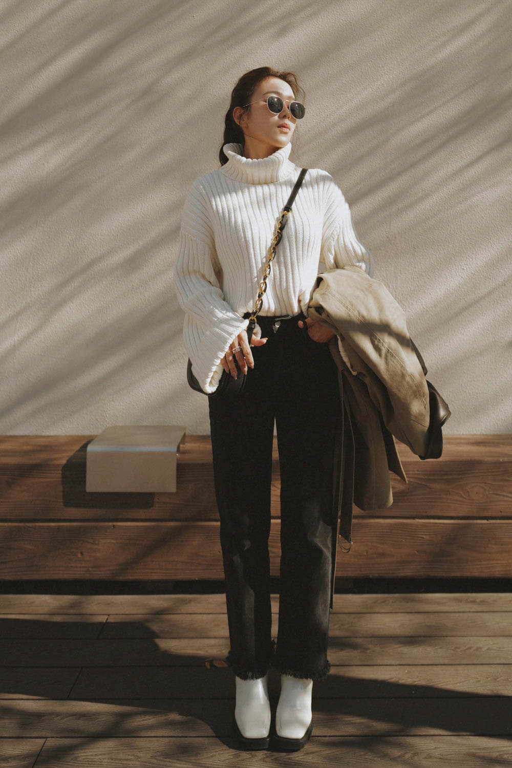 鬚邊九分牛仔褲