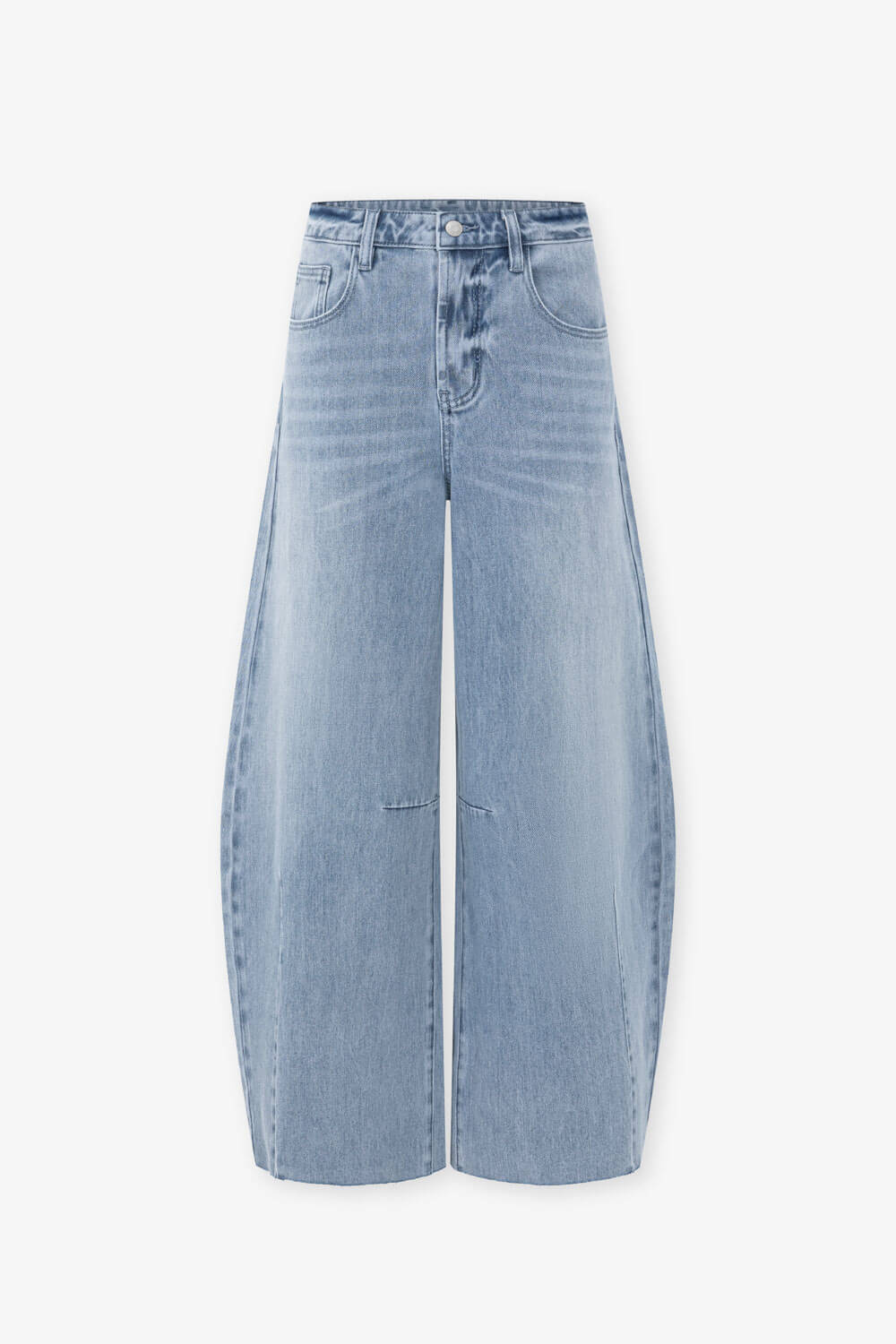 刷色彎刀牛仔褲