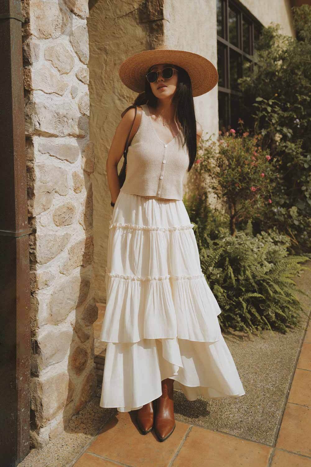 多層次蛋糕長裙