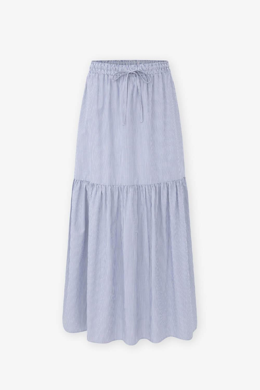 直條紋傘襬長裙
