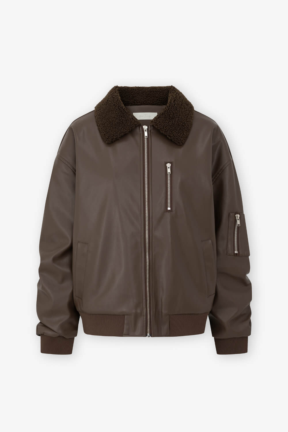 毛領鋪棉皮外套