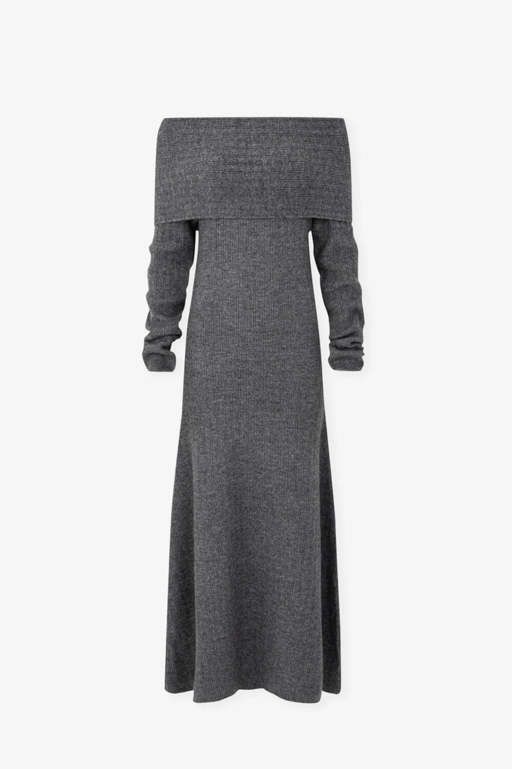 露肩馬海毛洋裝