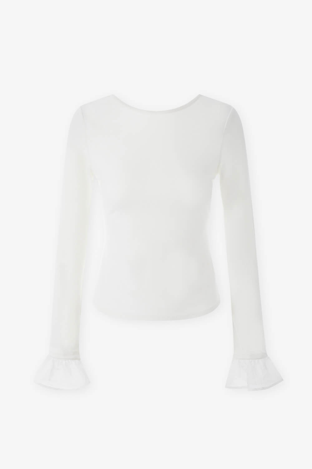 可拆式花邊袖上衣