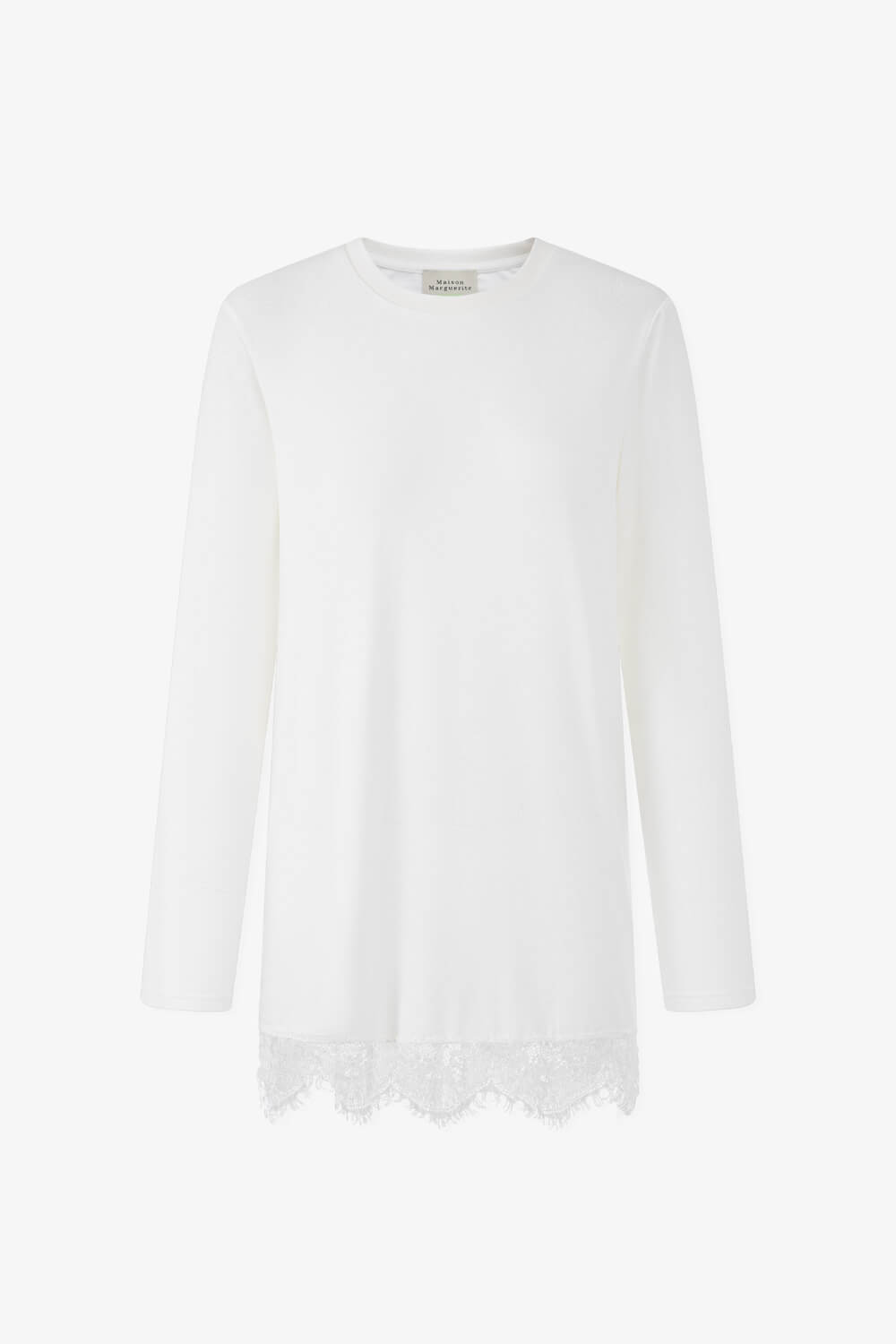 微透蕾絲長版上衣