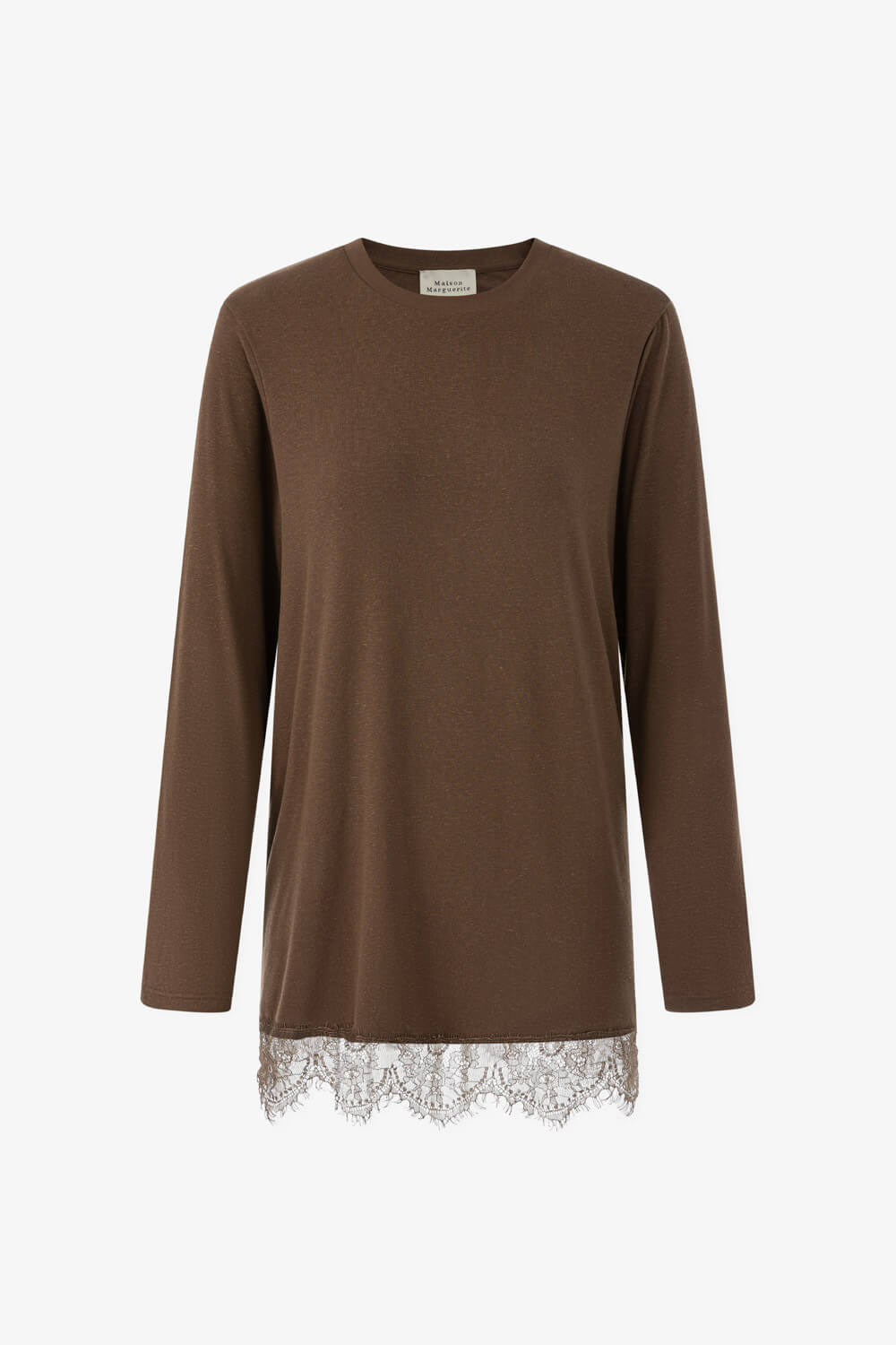 微透蕾絲長版上衣