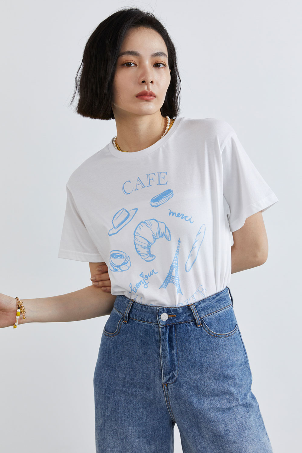 Cafe Marguerite 印花T恤