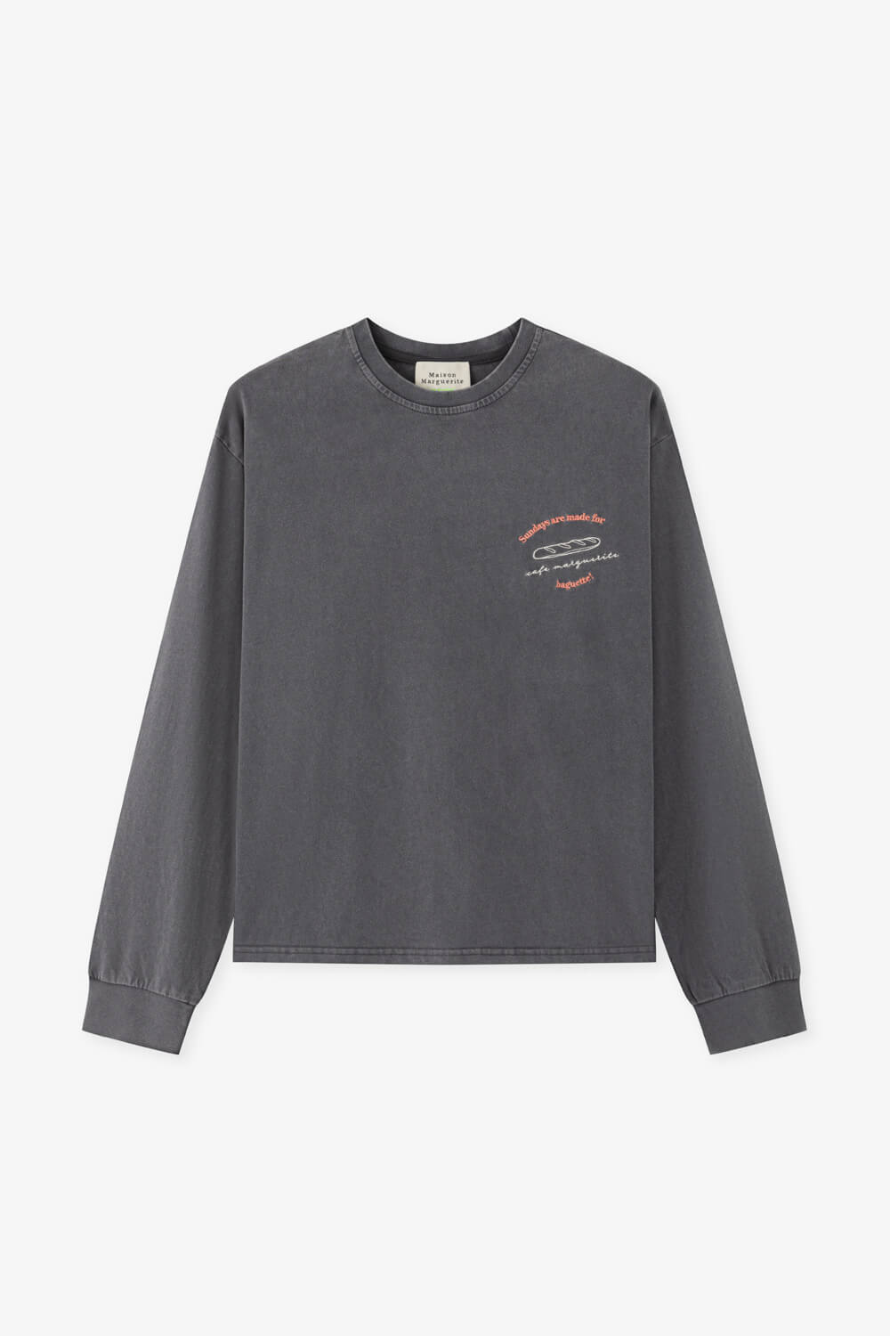 法棍繡花洗舊T恤