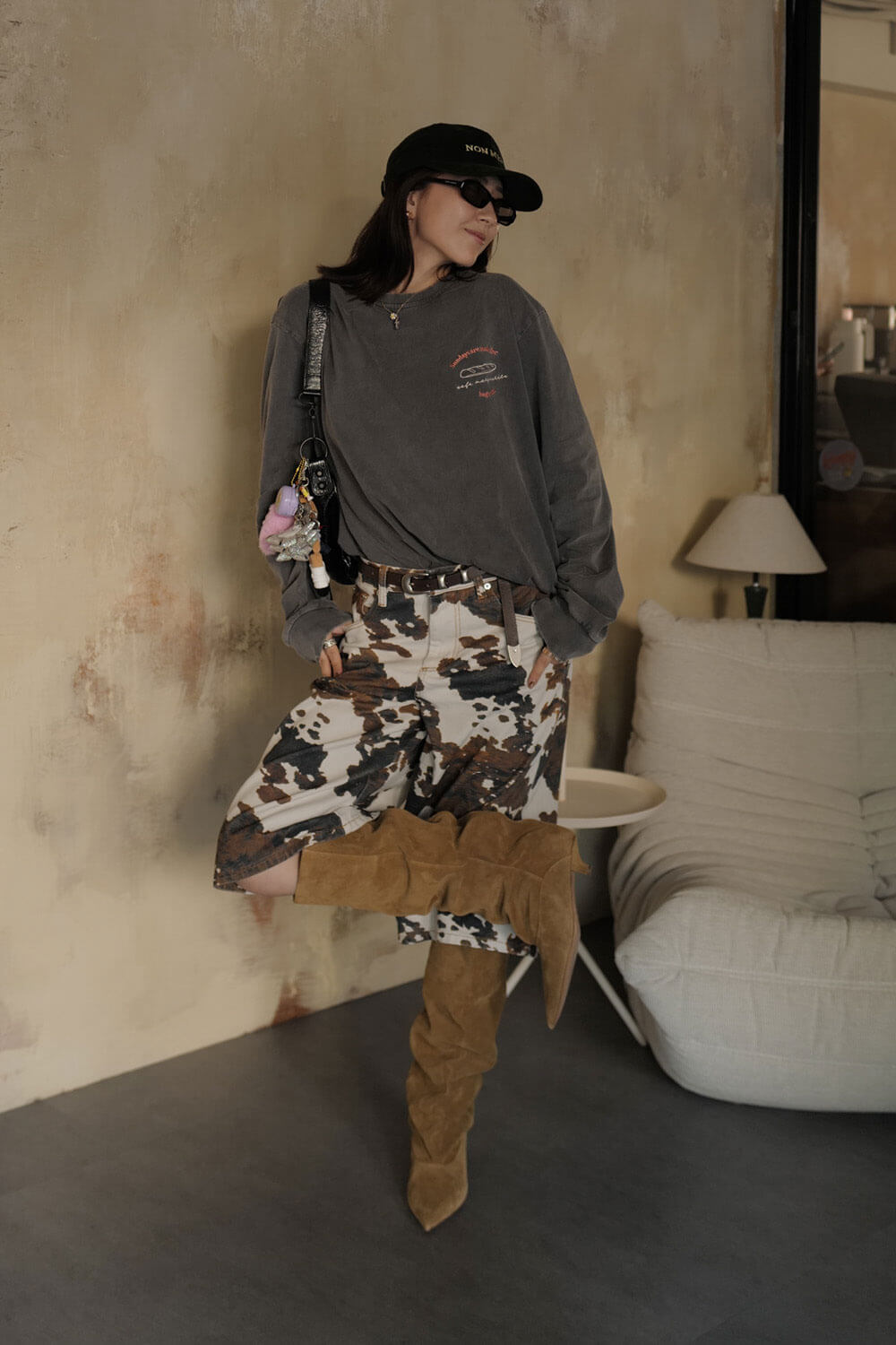 法棍繡花洗舊T恤